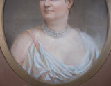 Pair Of Large 19th Century Pastel Portraits, Signed J. W. Walton 1890' - Harrington Antiques