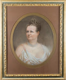 Pair Of Large 19th Century Pastel Portraits, Signed J. W. Walton 1890' - Harrington Antiques