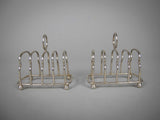 Pair of Sterling Silver Toast Racks by J. B. Chatterley & Sons, Birmingham, 1927. - Harrington Antiques