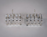 Pair Sterling Silver Toast Racks by William Suckling Ltd, Birmingham, 1964. - Harrington Antiques