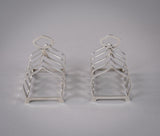 Pair Sterling Silver Toast Racks by William Suckling Ltd, Birmingham, 1964. - Harrington Antiques