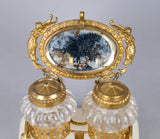 Palais Royale Horse & Carriage Inkwell With Baccarat Glass, c.1860. - Harrington Antiques