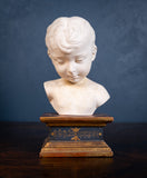 Plaster Bust Of Infant On Giltwood Plinth - Harrington Antiques