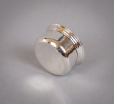 Rare Sterling Silver & Dual Enamel Pill Box by Levi & Salaman, c.1910. - Harrington Antiques