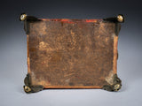Regency Red Leather & Brass Workbox With Secret Compartment. - Harrington Antiques