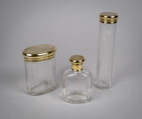 Set Of Three Silver Gilt Dressing Table Jars by B & G West, London, 1942 - Harrington Antiques
