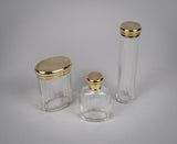 Set Of Three Silver Gilt Dressing Table Jars by B & G West, London, 1942 - Harrington Antiques
