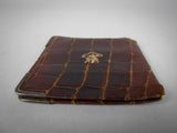 Silver Mounted Crocodile Leather Wallet by Asprey & Co Ltd, London, 1935. - Harrington Antiques