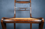 Six Regency Mahogany & Caned Dining Chairs In The Manner Of Gillows. - Harrington Antiques