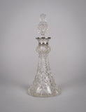 Sterling Silver & Cut Glass Scent Bottle by Wolfsky & Co, London, 1924. - Harrington Antiques