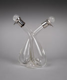 Sterling Silver Double Oil and Vinegar Bottle by William Hutton & Sons, 1922 - Harrington Antiques