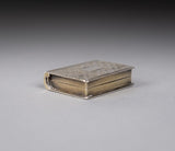 Sterling Silver Gilt Book Vinaigrette by Taylor and Perry, Birmingham, 1831. - Harrington Antiques