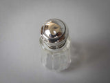 Sterling Silver Glass Scent Bottle. London, 1930. - Harrington Antiques