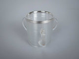 Sterling Silver Mounted Glass Tyg Form Match Striker, London, 1894. - Harrington Antiques