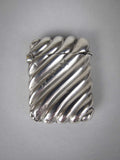 Sterling Silver Vesta / Match Striker by J Walker, Birmingham, 1888. - Harrington Antiques