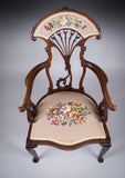 Striking Art Nouveau Mahogany Armchair, c.1890 - Harrington Antiques