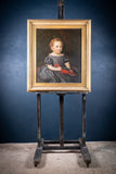 Thomas Walley (1817-1878) - Portrait Of A Child With Parrot - Harrington Antiques