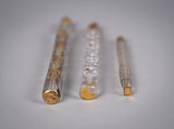 Three 'Oxford Lavender' Glass Scent Bottles, c.1850 - Harrington Antiques