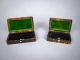 Tortoiseshell & Silver Pin Boxes by Cornelius Desormeaux, 1894 & 95. Retailed by Rowell, Oxford. - Harrington Antiques