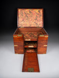 Unusual 19th Century Mahogany Campaign Box / Chest - Harrington Antiques
