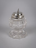 Unusual 19th Century Sterling Silver & Cut Glass Sun Dial Inkwell, 1876. - Harrington Antiques