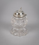 Unusual 19th Century Sterling Silver & Cut Glass Sun Dial Inkwell, 1876. - Harrington Antiques