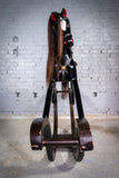 Unusual Vintage Glossy Black Wooden Rocking Horse On Bow Rocker. - Harrington Antiques
