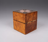 Victorian Birds Eye Maple Miniature Scent Bottle Box / Casket - Harrington Antiques