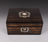 Victorian Coromandel & Mother Of Pearl Jewellery Box - Harrington Antiques