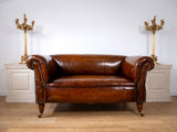 Victorian Double Drop-End Chesterfield Leather Sofa by Robertson & Coleman Ltd, Norwich. - Harrington Antiques