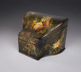 Victorian Papier Mache Painted Stationary Box, c.1870 - Harrington Antiques