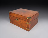 Victorian Walnut & Brass Writing Slope - Harrington Antiques