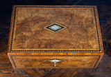 Victorian Walnut Tunbridge Ware Writing Slope - Harrington Antiques