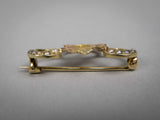 Vintage 14 Carat Gold and Seed Pearl Maple Leaf Brooch - Harrington Antiques