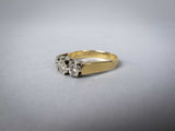 Vintage 9 Carat Gold and Diamond Ring. Birmingham, 1978. Size N 1/2. - Harrington Antiques