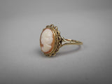 Vintage 9 Carat Gold Cameo Ring by RBS, Birmingham, 1982. Size S. - Harrington Antiques