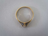 Vintage 9 Carat Gold & Diamond Ring by DS & Co, London, 1981. Size N 1/2. - Harrington Antiques