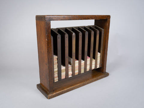 Vintage Oak Railway Train Ticket Cabinet With Original Train Tickets. - Harrington Antiques