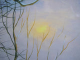 'Winter Sunset' by Kevin Curtis - River Deben / Suffolk Interest. Gouache. - Harrington Antiques
